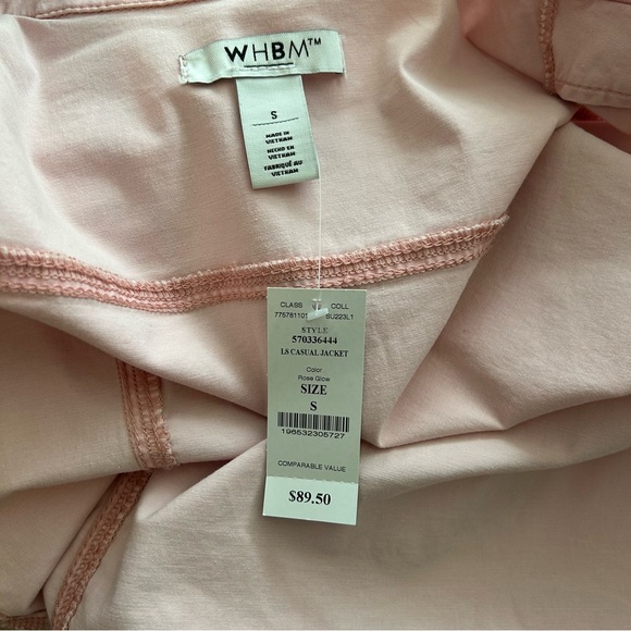 WHBM Pale Pink Casual Jacket Small - Picture 6 of 9